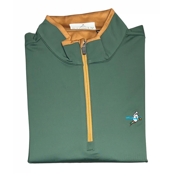 green zip up from bottoms up apparel
