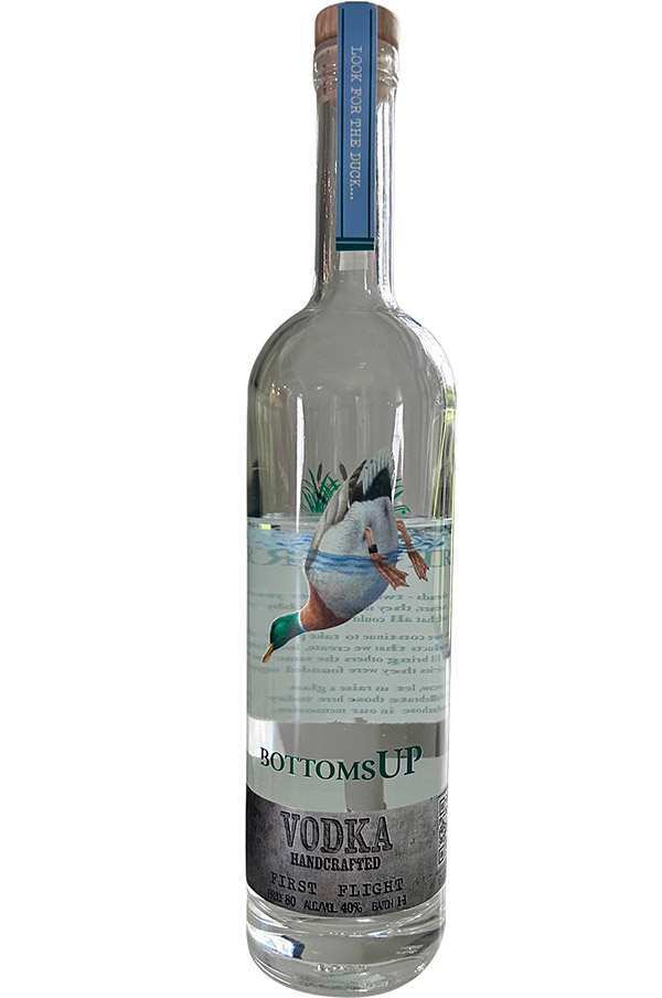 bottoms up vodka bottle